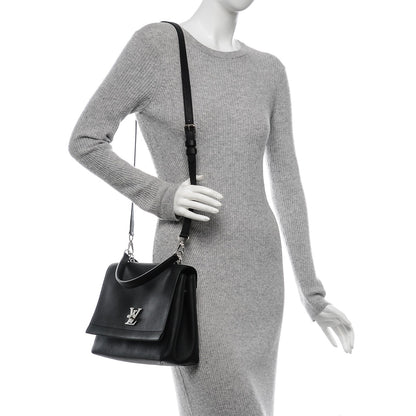 Louis Vuitton Soft Calfskin Lockme II Top Handle Black 2 of 6