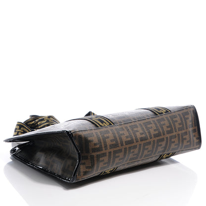 Fendi Zucca Spalmati Graffiti Print Tote Tobacco Gold 4 of 10