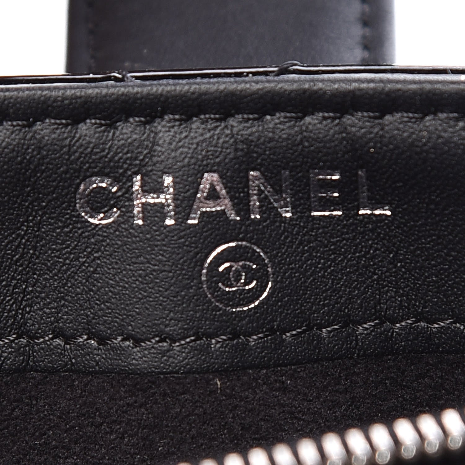 Chanel Patent Quilted Mini Phone Holder Clutch Black 6 of 8