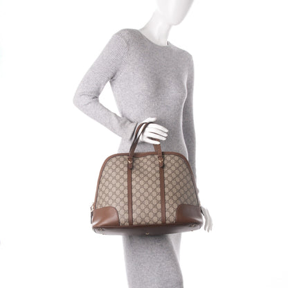 Gucci GG Supreme Monogram Margaux Calfskin Large Nice Top Handle Dome Bag Beige Ebony Acero 2 of 8