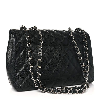 Chanel Caviar Quilted Jumbo Single Flap Black 3 of 10