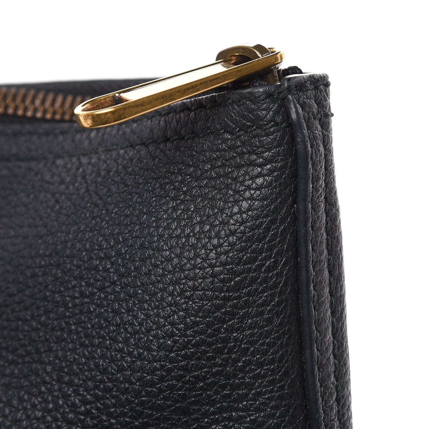 Gucci Pebbled Calfskin Medium Logo Portfolio Clutch Black 11 of 11