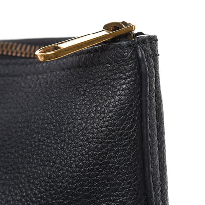 Gucci Pebbled Calfskin Medium Logo Portfolio Clutch Black 11 of 11
