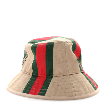Gucci Monogram Canvas Web Bucket Hat S Beige 1 of 13