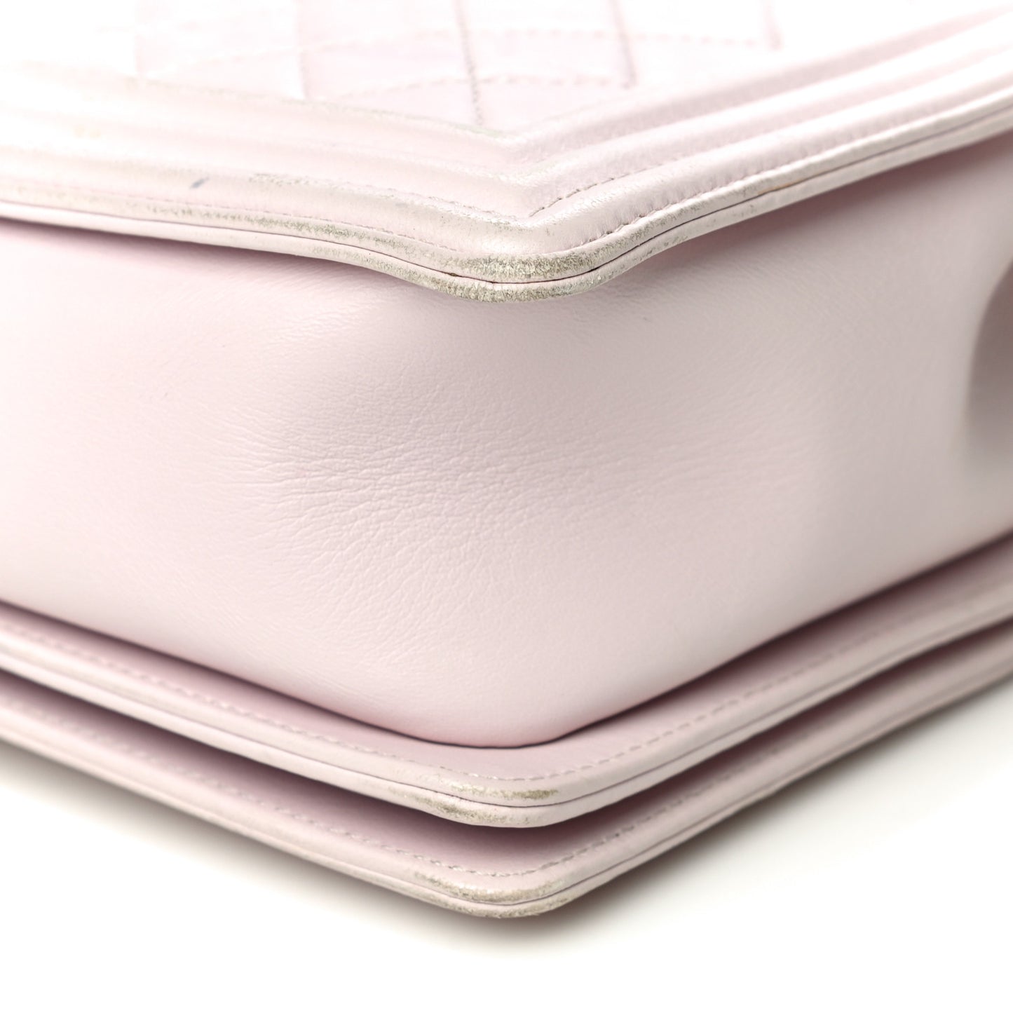 Lambskin Quilted New Medium Boy Flap Light Pink
