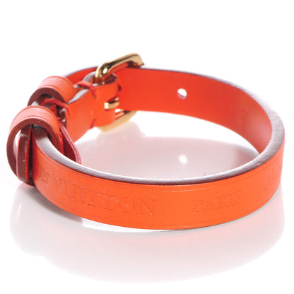 Louis Vuitton Leather Stamp It Bracelet 17 Piment 5 of 8