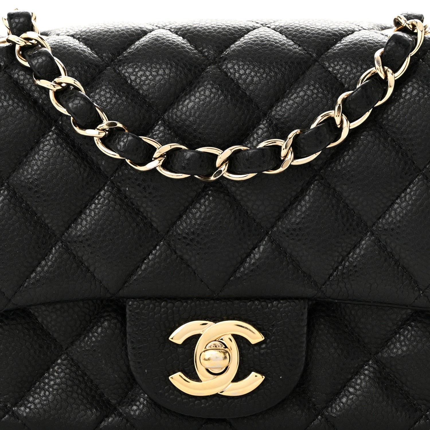 Chanel Caviar Quilted Mini Square Flap Black 7 of 10