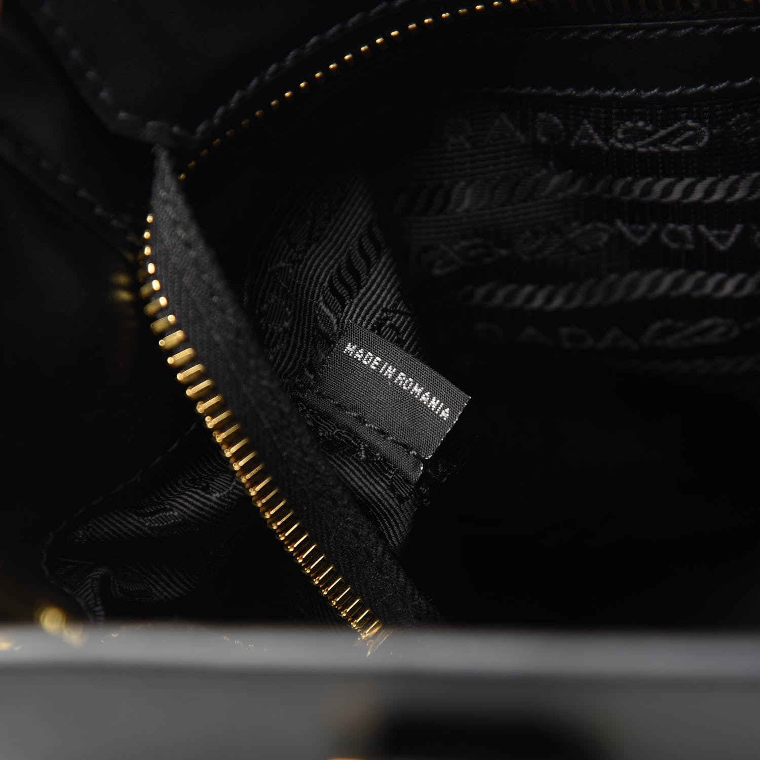 Prada Saffiano Soft Calfskin Small Zippered Tote Black 7 of 12