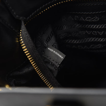 Prada Saffiano Soft Calfskin Small Zippered Tote Black 7 of 12