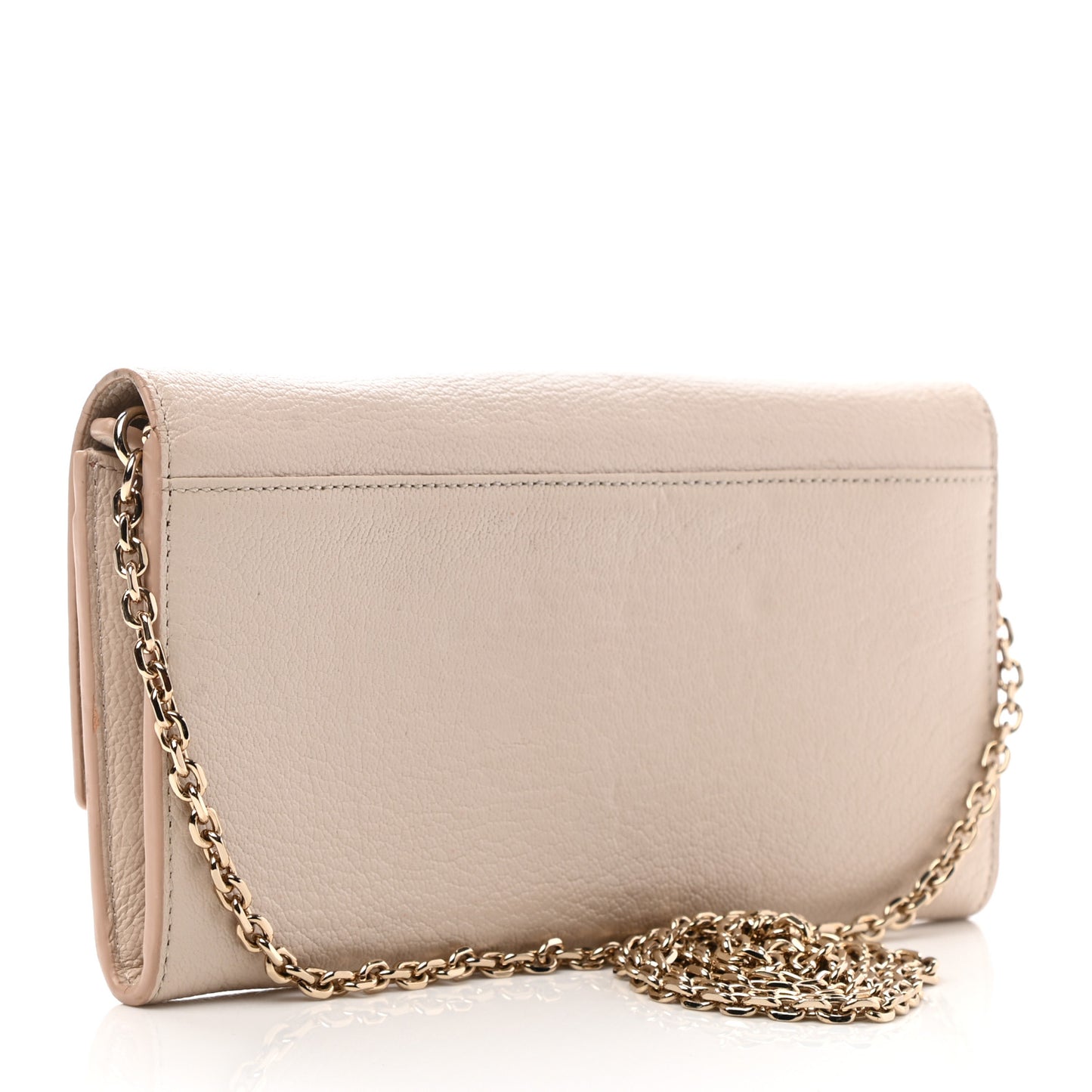 Goatskin Milano Wallet On Chain Beige