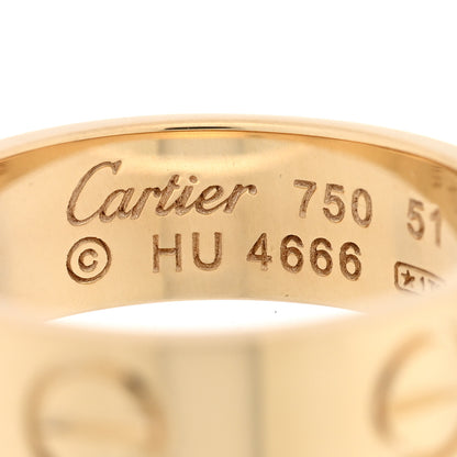 Cartier 18K Yellow Gold 5.5mm LOVE Ring 51 5.75 4 of 4