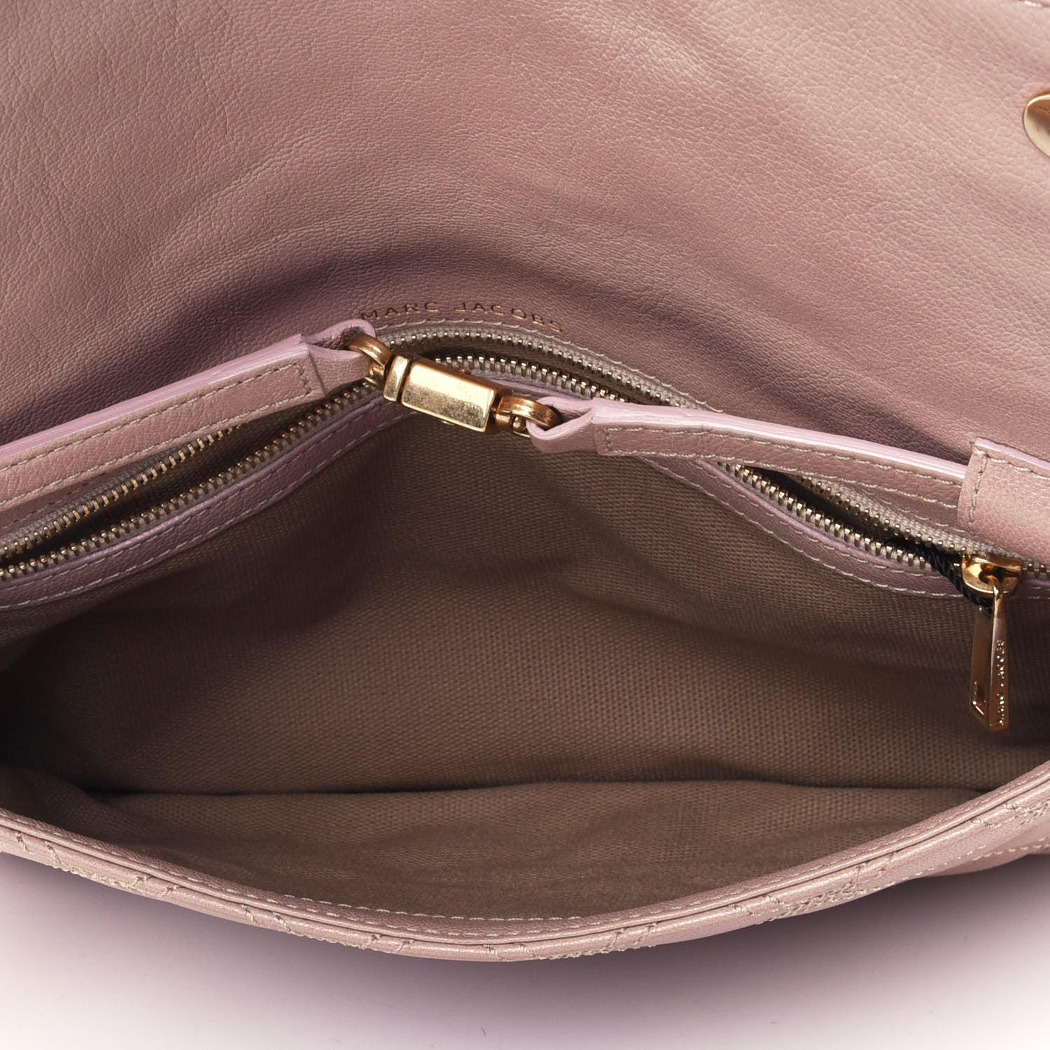 Marc Jacobs Lambskin Quilted Sandy Convertible Clutch Bag Pink 4 of 4