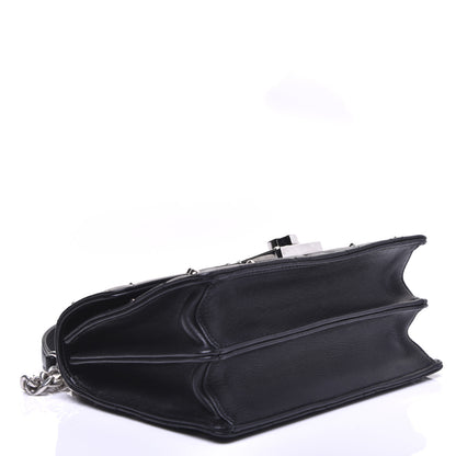 Miu Miu Pattina Nappa Crystal Studded Borchie Flap Bag Black 4 of 14
