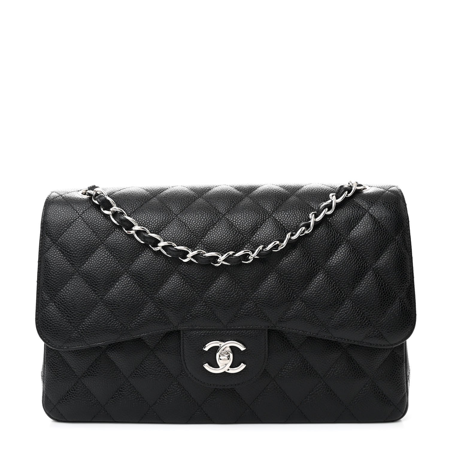 Chanel Caviar Quilted Jumbo Double Flap Black 1 of 10