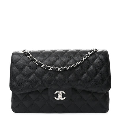 Chanel Caviar Quilted Jumbo Double Flap Black 1 of 10