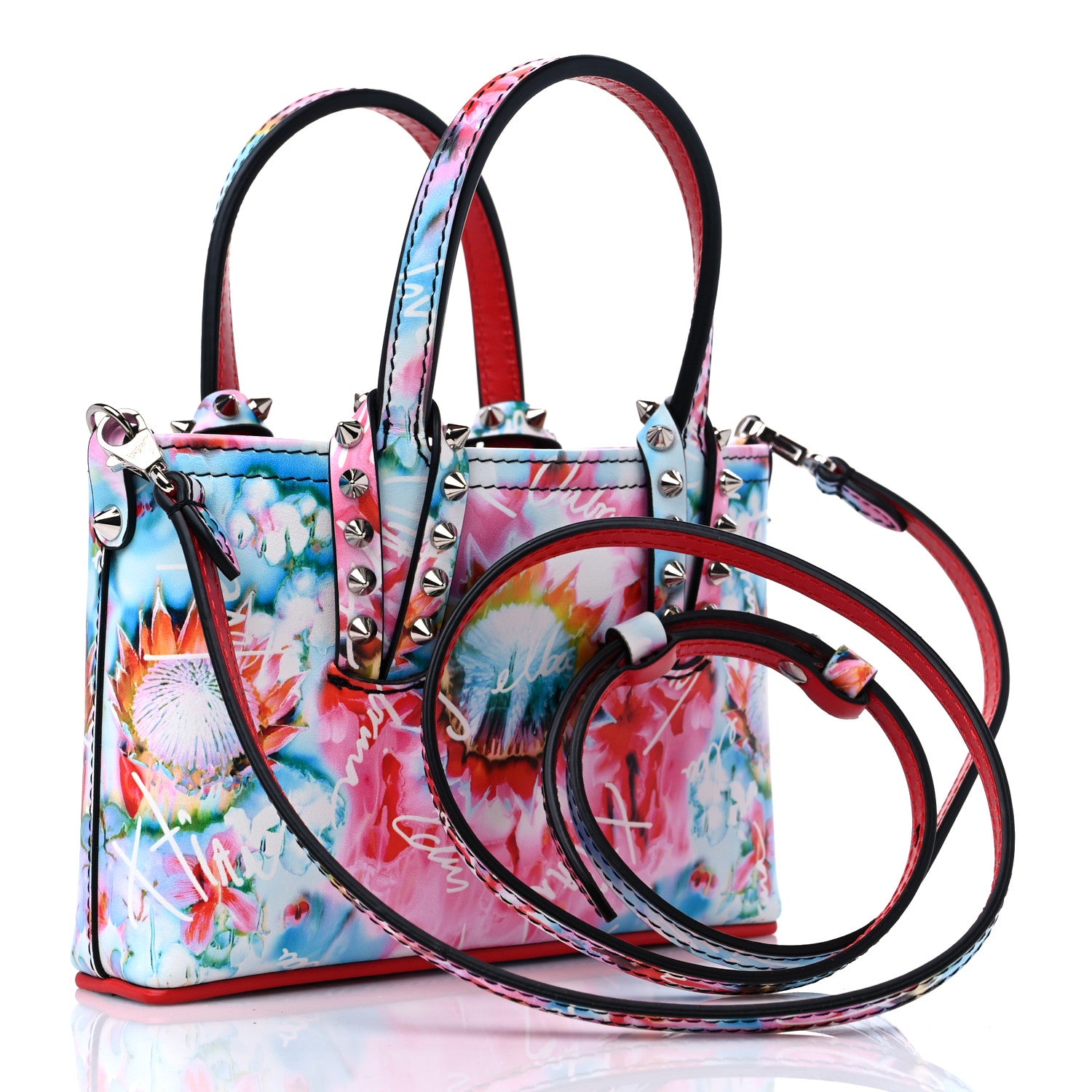 Christian Louboutin Calfskin Cabata Celebration Tote Multicolor 3 of 9