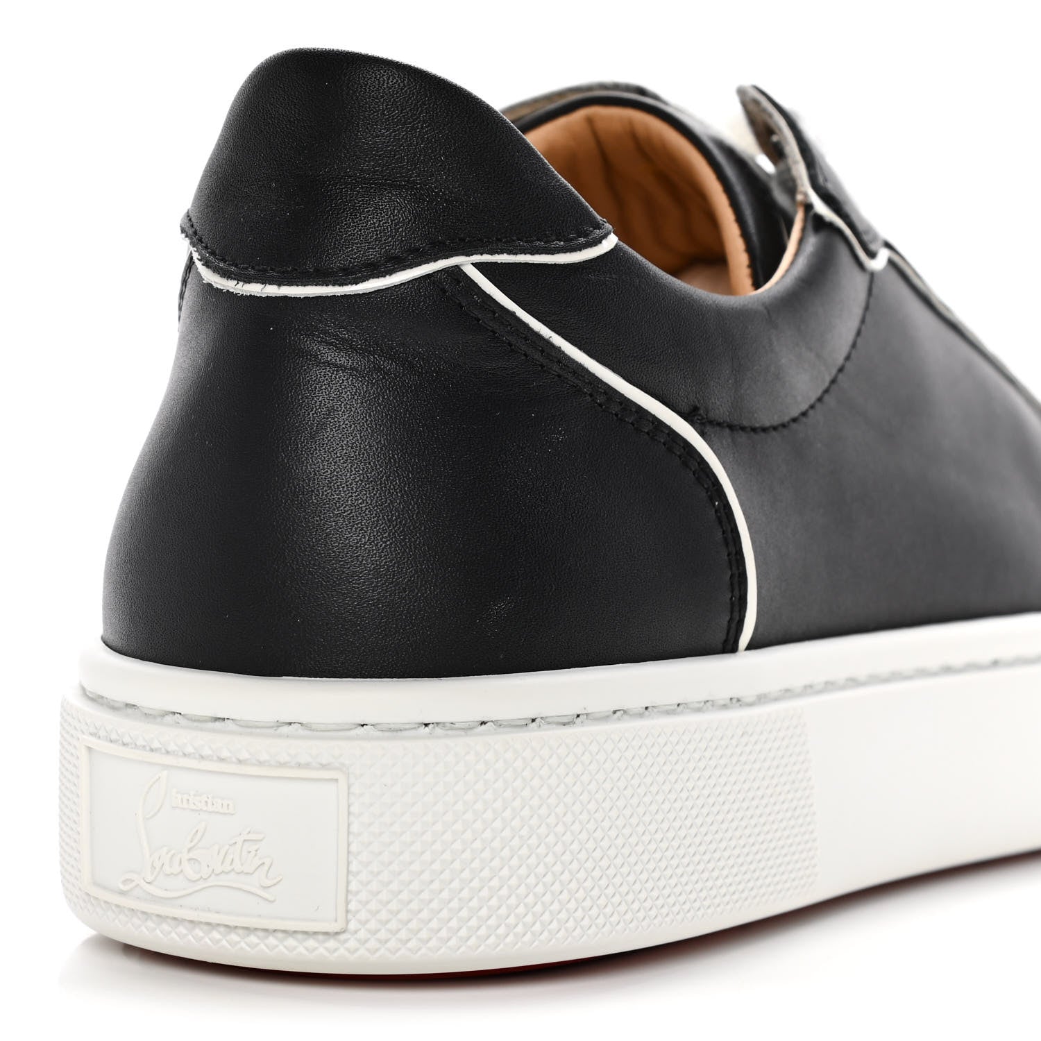 Christian Louboutin Calfskin Womens Vieirissima Flat Sneakers 39 Black White 7 of 11