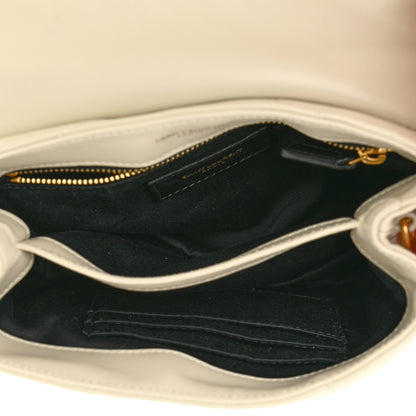 Saint Laurent Calfskin Y Quilted Monogram Toy Loulou Crossbody Bag Crema Soft 5 of 10