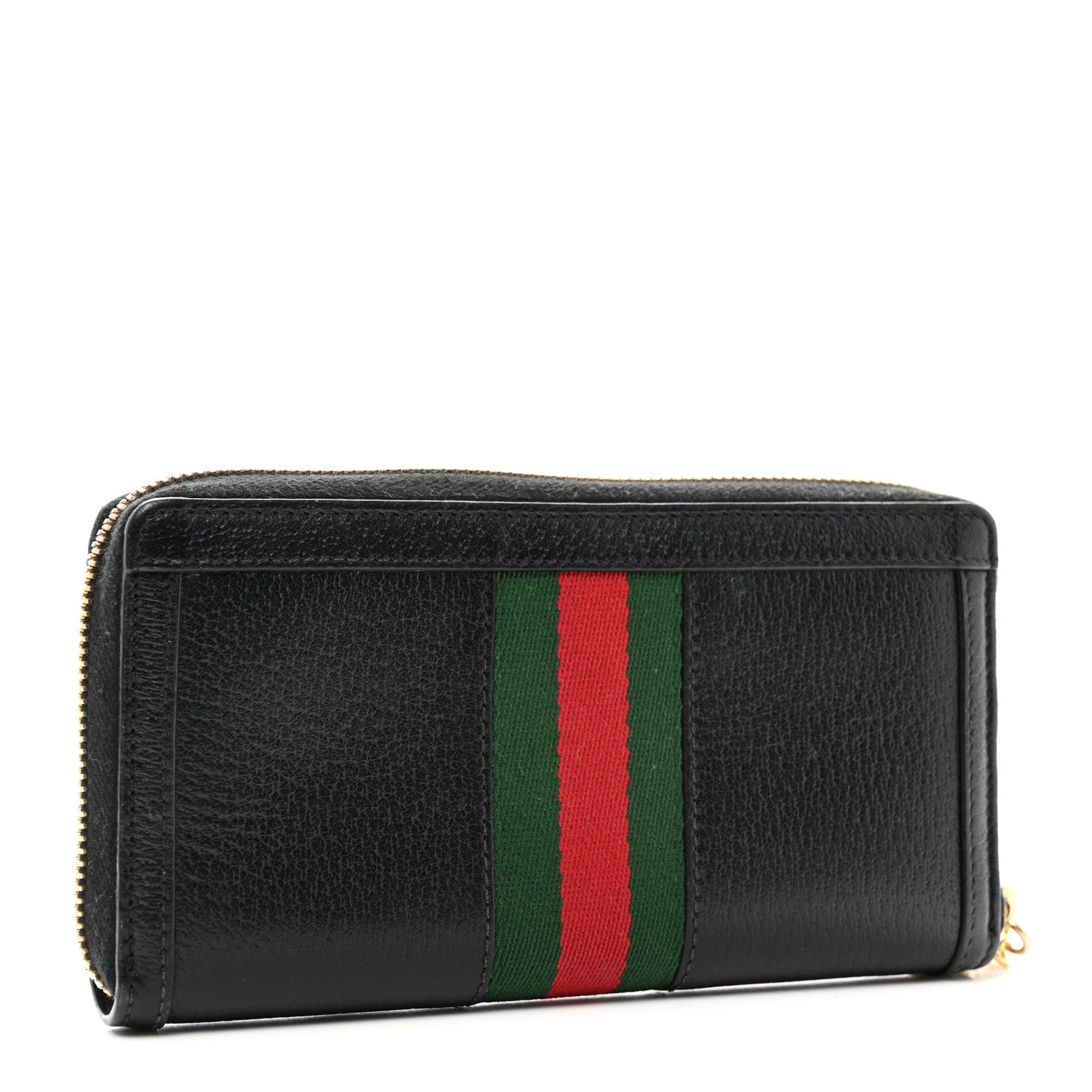Gucci Calfskin Web Ophidia Zip Around Wallet Black 3 of 7