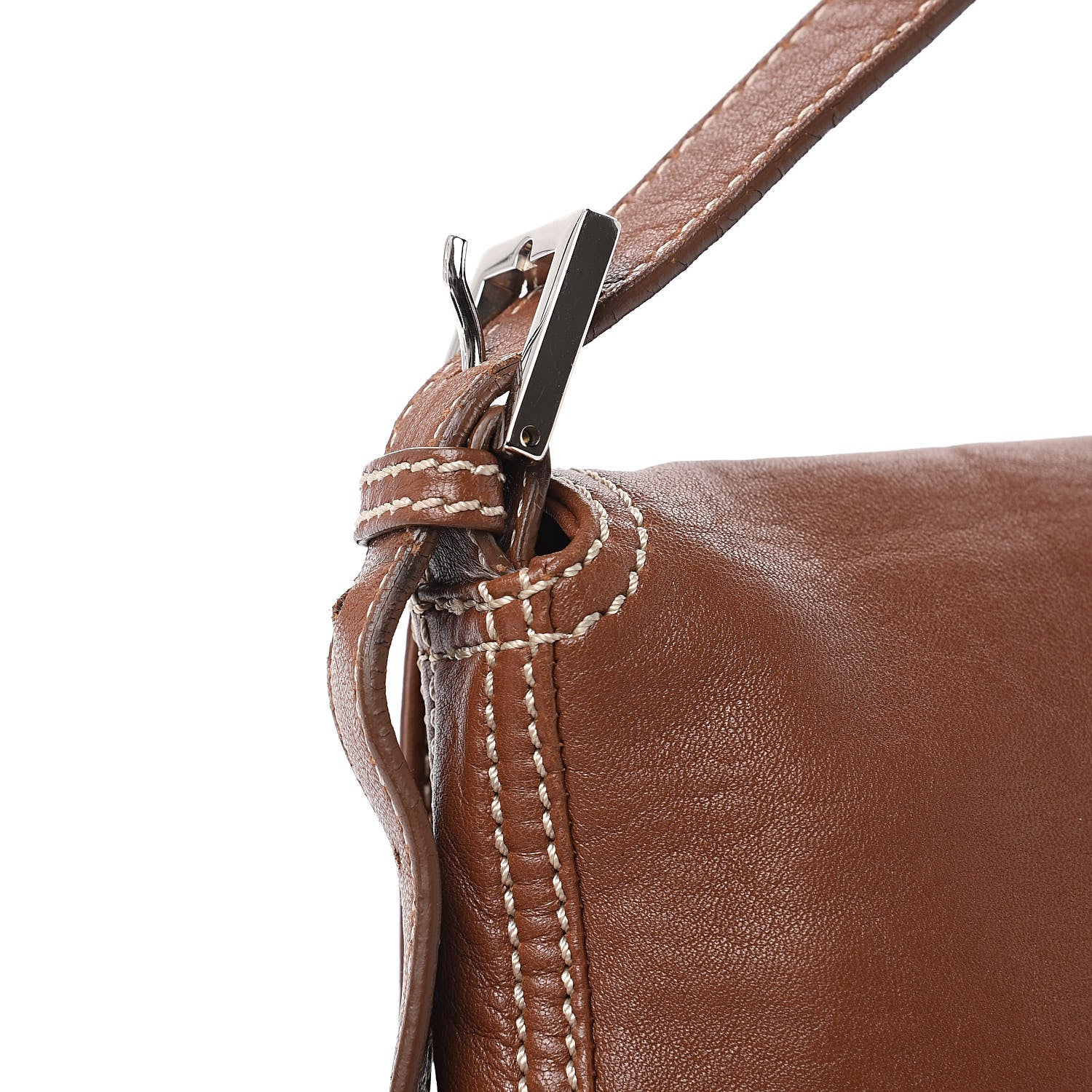 Fendi Nappa Elefante Baguette Naturale 11 of 12