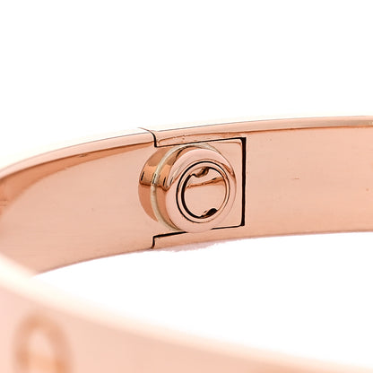 Cartier 18K Pink Gold 4 Diamond LOVE Bracelet 18 5 of 8