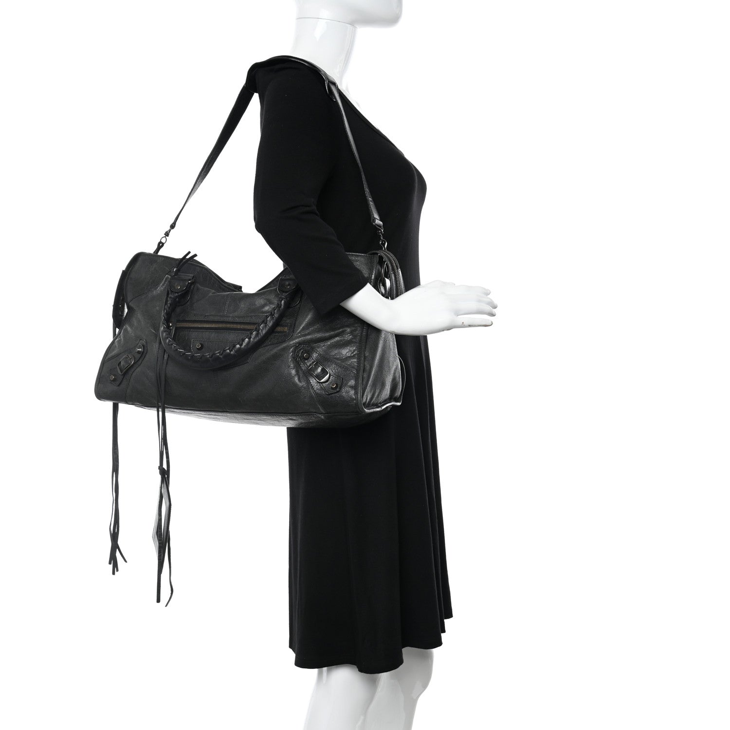 Balenciaga Agneau Perforated Classic Hardware City Black 2 of 23