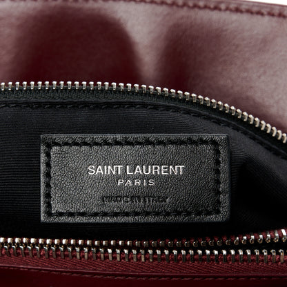 Saint Laurent Calfskin Y Quilted Monogram Medium Loulou Chain Satchel Rouge Legion 7 of 11