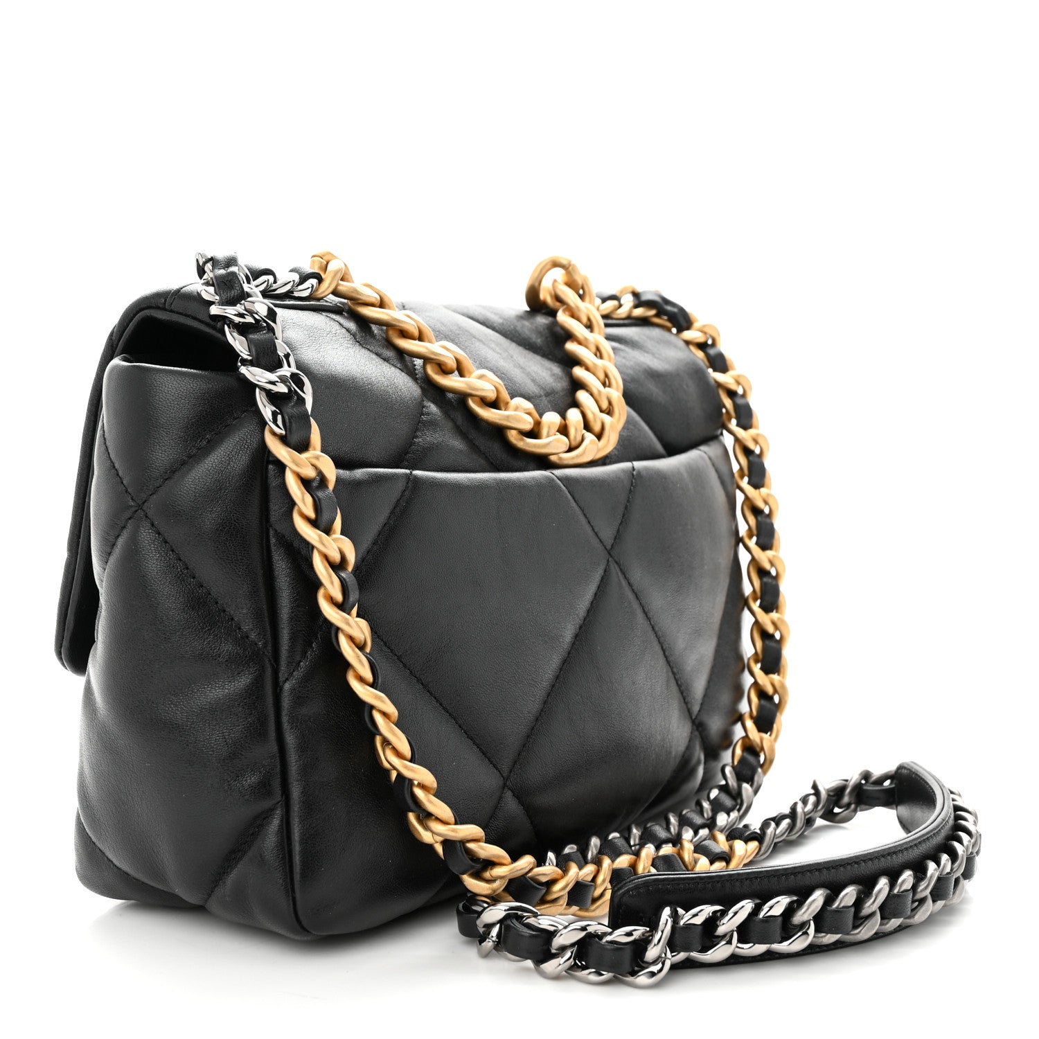 Chanel Lambskin Quilted Medium Chanel 19 Flap Black 3 of 10
