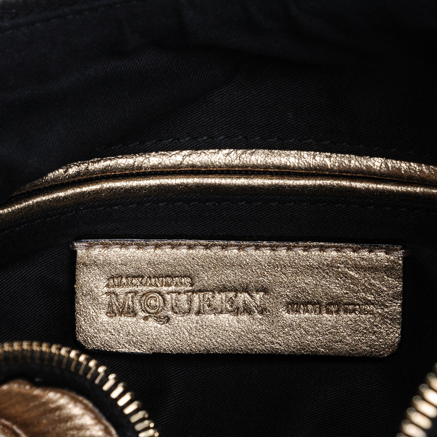 Alexander McQueen Metallic Lambskin De Manta Clutch Gold 6 of 7