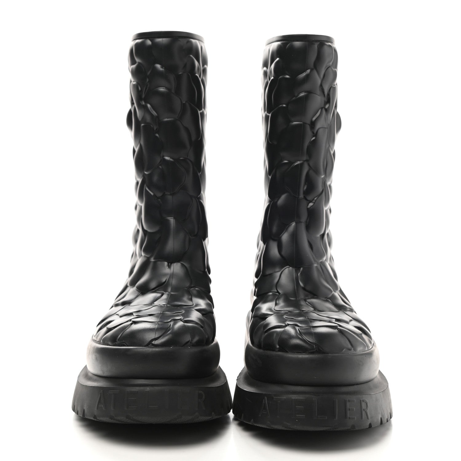 Valentino Garavani Rubber Atelier 03 Rose Edition 30/50mm Short Rainboots 37 Black 2 of 8