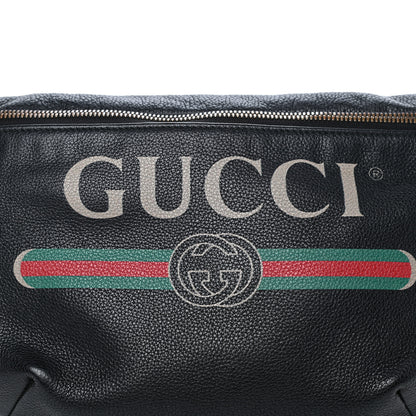 Gucci Grained Calfskin Logo Belt Bag Black 10 of 10