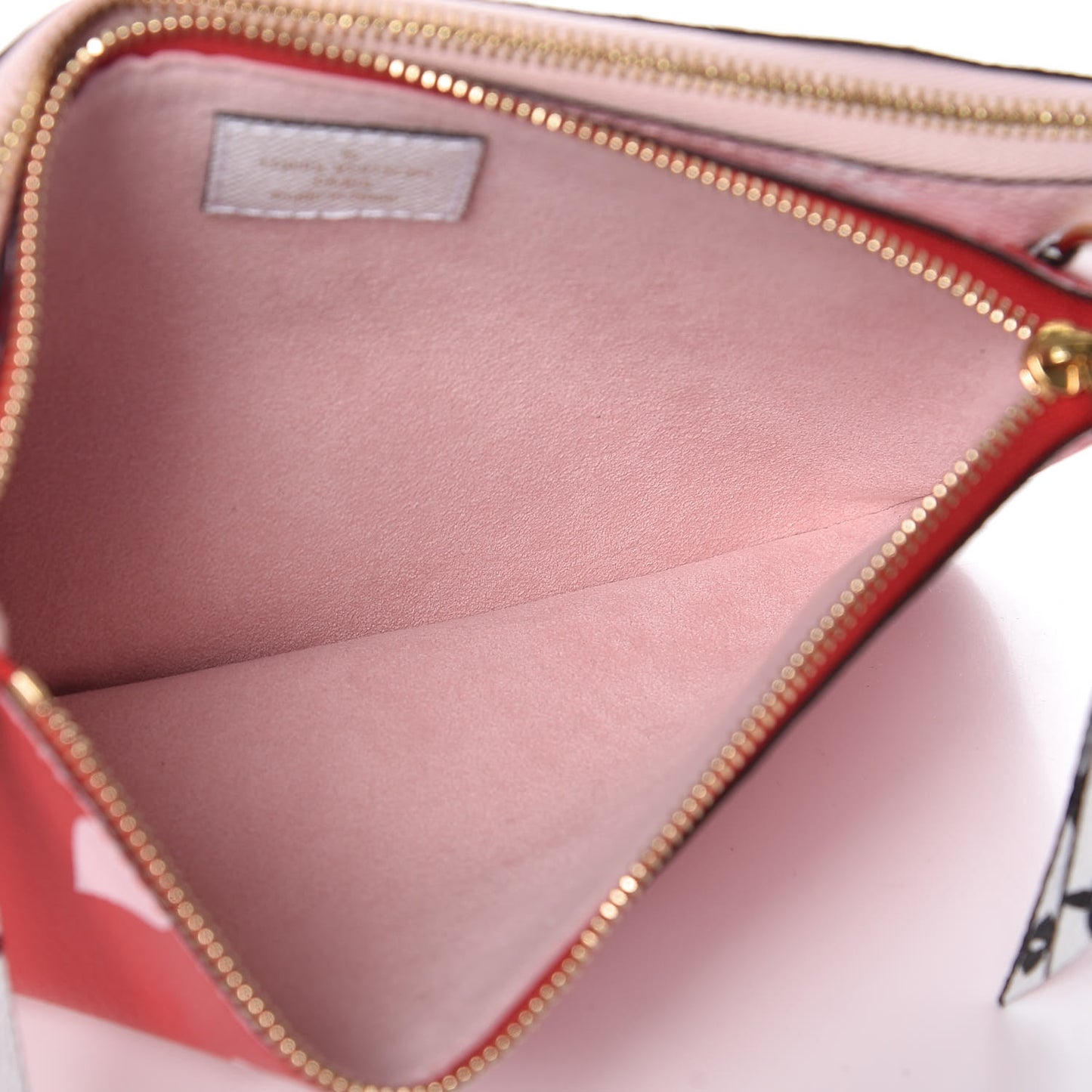 Monogram Giant Double Zip Pochette Rouge