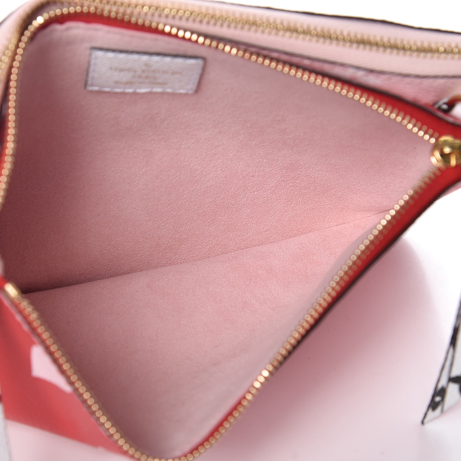 Louis Vuitton Monogram Giant Double Zip Pochette Rouge 6 of 10