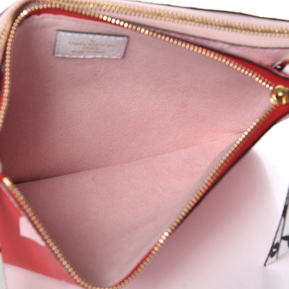 Louis Vuitton Monogram Giant Double Zip Pochette Rouge 6 of 10