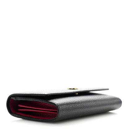 Gucci Dollar Calfskin GG Marmont Continental Wallet Black 4 of 6