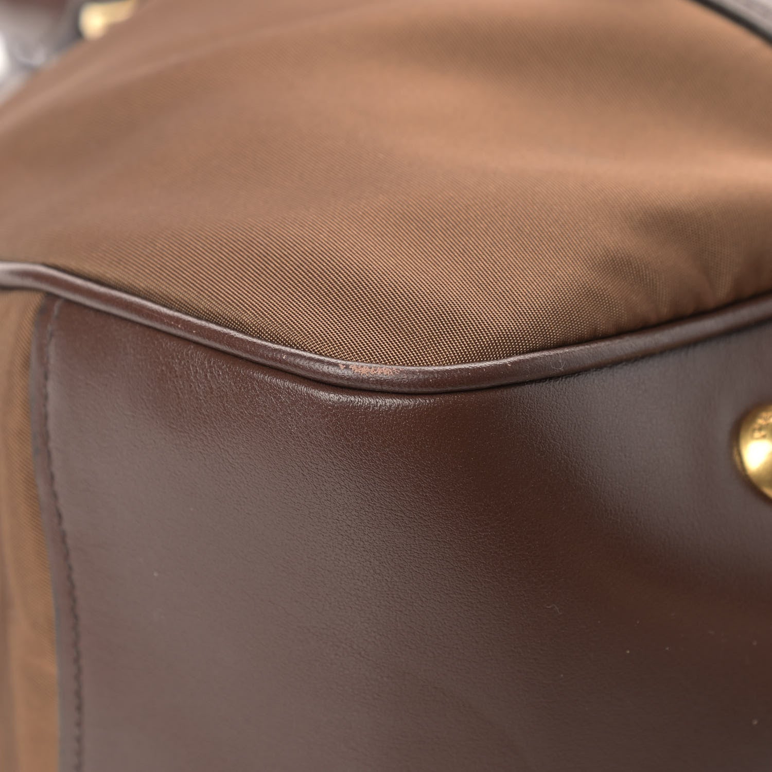 Prada Nylon Tessuto Soft Calf Tote Corinto 9 of 12