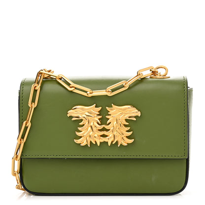 Valentino Garavani Calfskin Maison Gryphons Chain Shoulder Bag Green 1 of 11