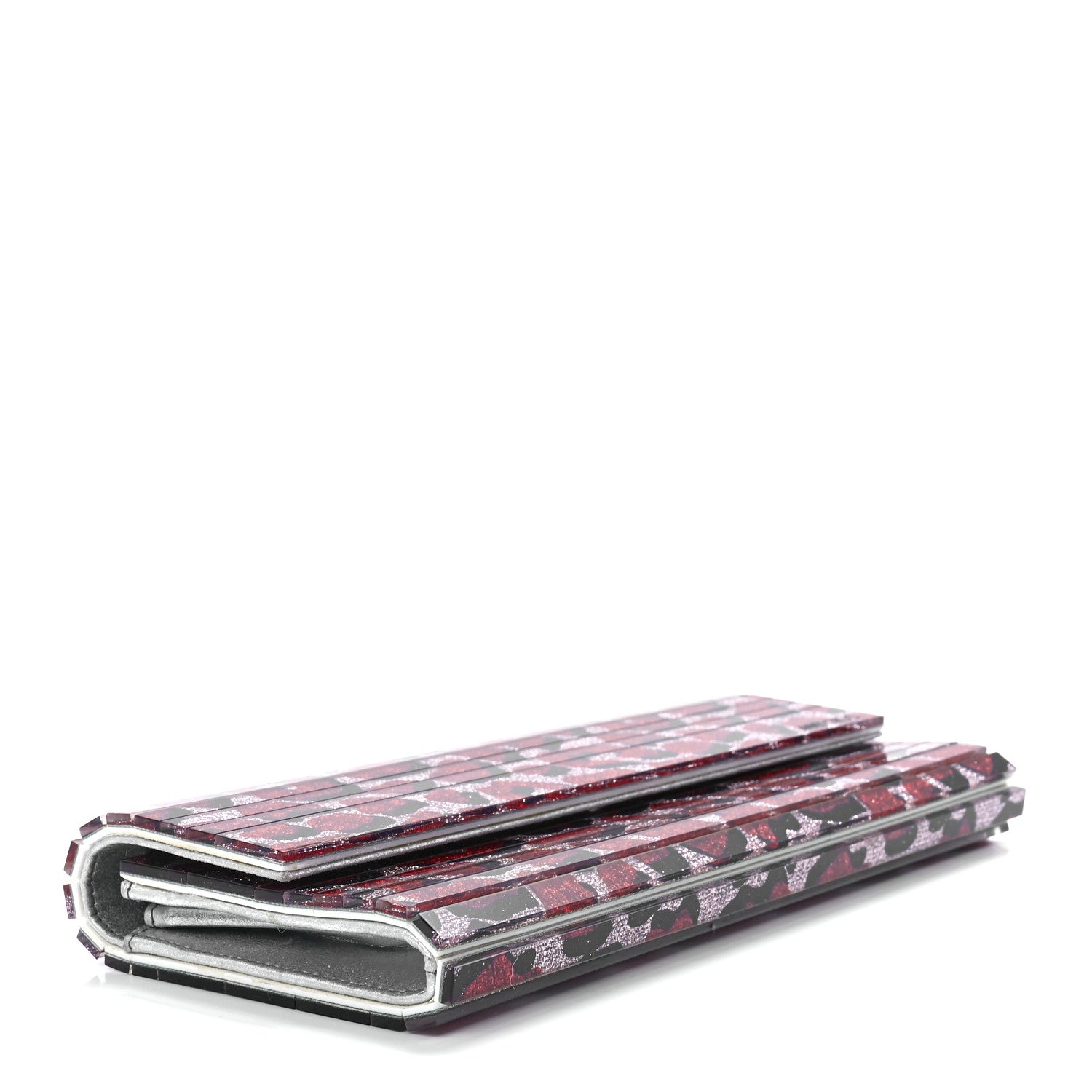 Jimmy Choo Acrylic Glitter Sweetie Leopard Clutch Rosewater 4 of 11