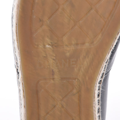 Chanel Lambskin CC Espadrilles 40 Black 8 of 24