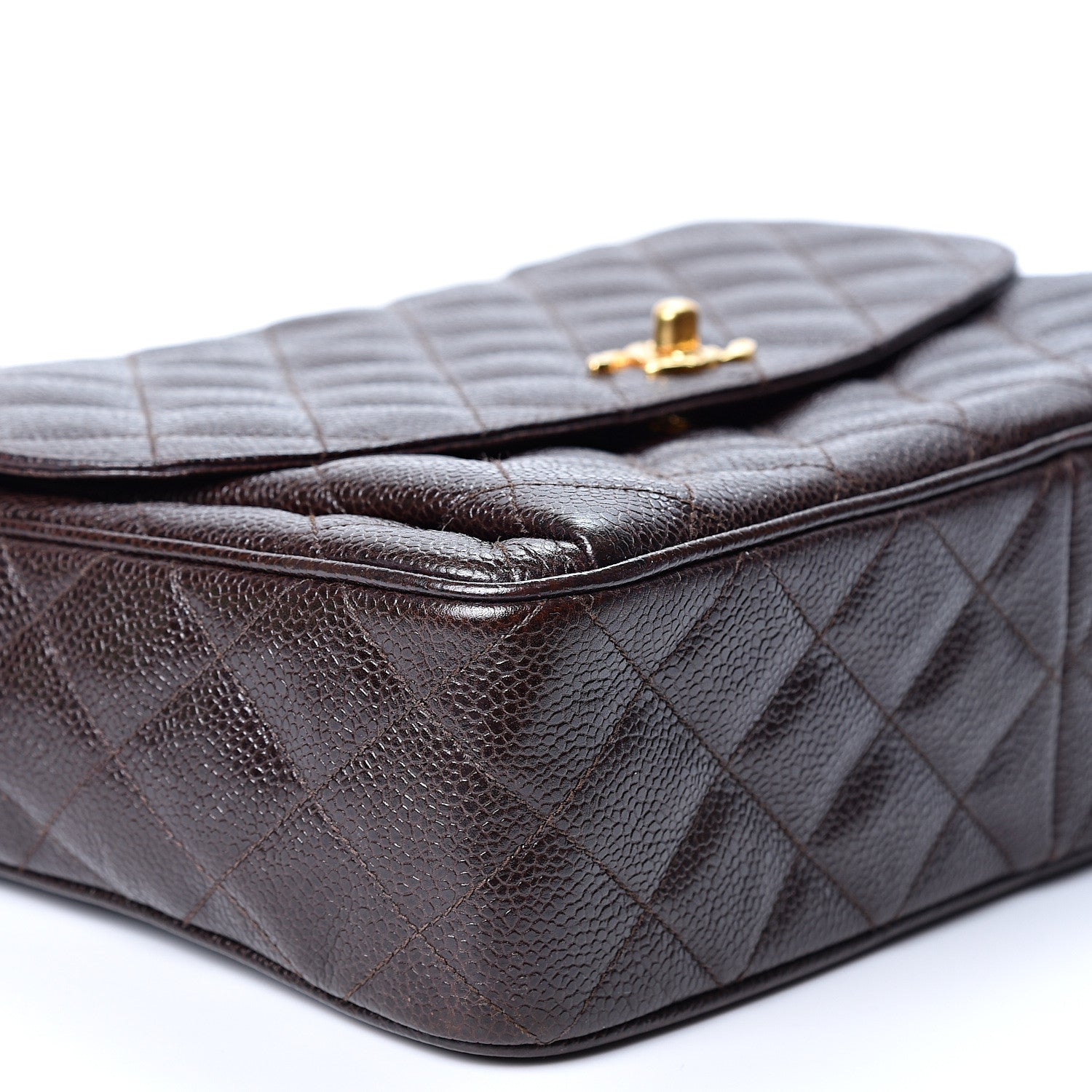 Chanel Caviar Quilted Camera Case Brown 8 of 9
