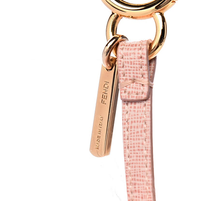Fendi Fox Fur Vitello Elite Bi-Color Pom Pom Bag Charm Rosa Cammello Cipria 3 of 3
