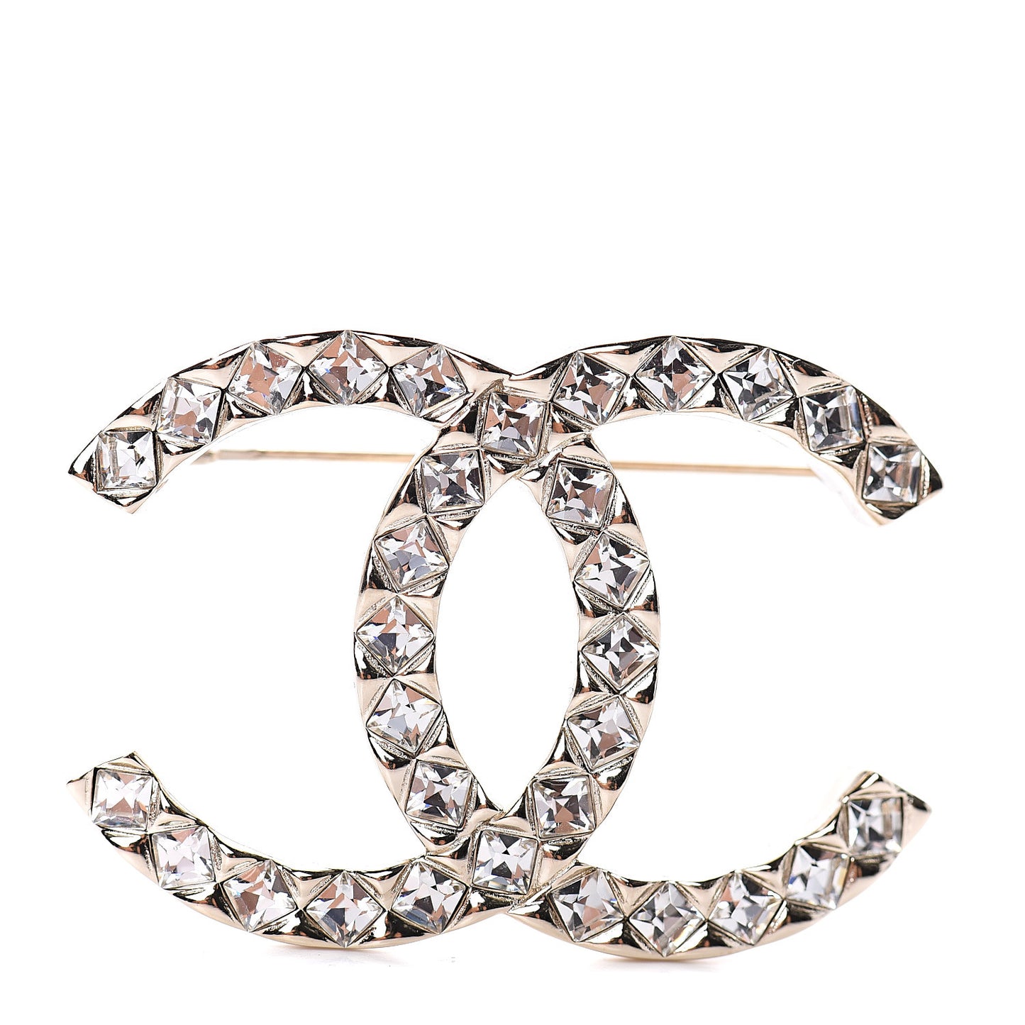 Baguette Crystal High Society CC Brooch Gold