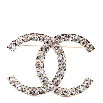 Chanel Baguette Crystal High Society CC Brooch Gold 1 of 3