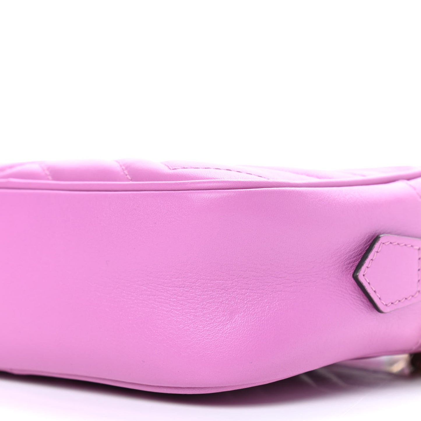 Calfskin Matelasse Mini GG Marmont Chain Shoulder Bag Candy Mousse