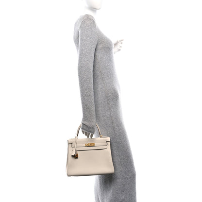 Hermes Togo Kelly Retourne 28 Craie 2 of 11
