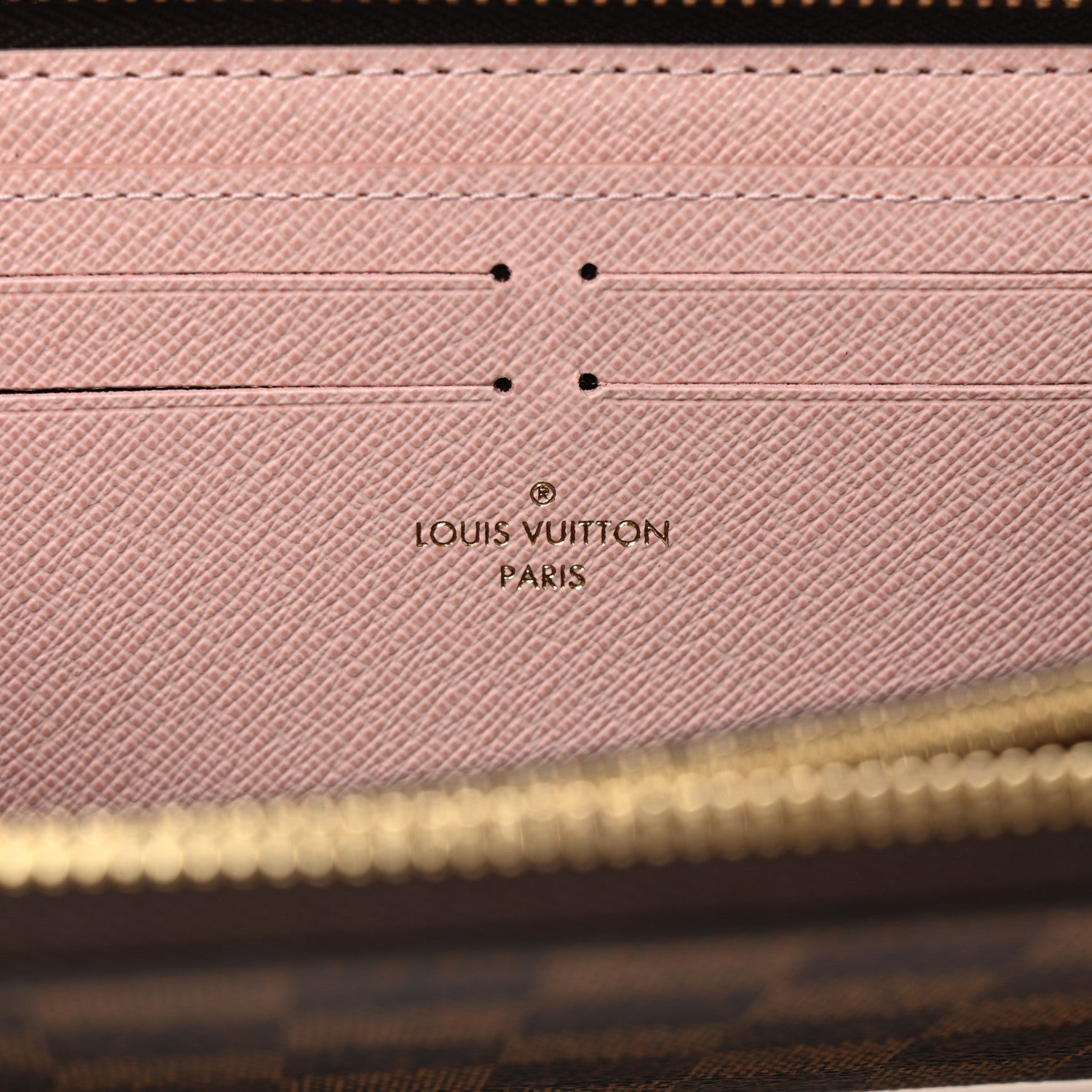 Louis Vuitton Damier Ebene Clemence Wallet Rose Ballerine 6 of 6