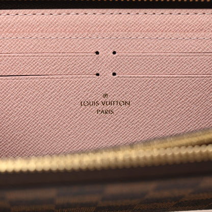 Louis Vuitton Damier Ebene Clemence Wallet Rose Ballerine 6 of 6