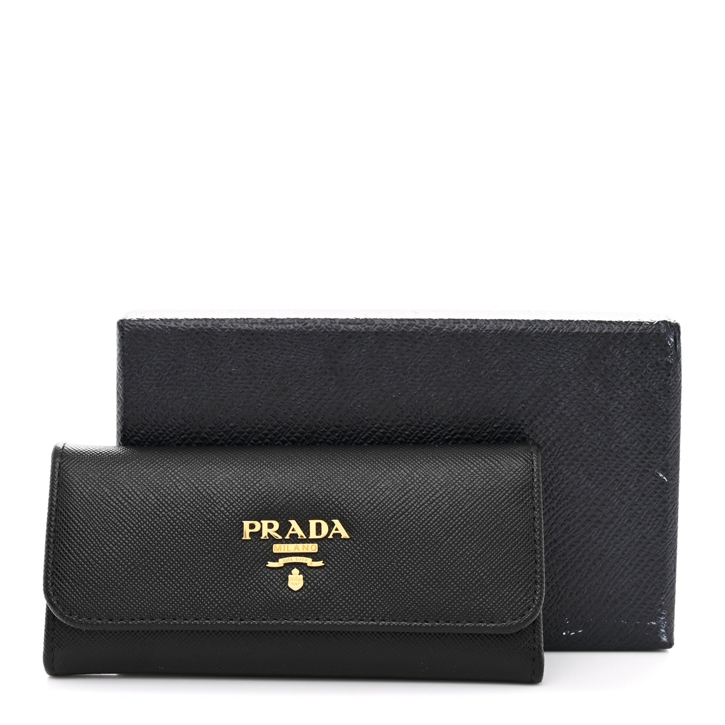 Saffiano Metal 6 Key Holder Black