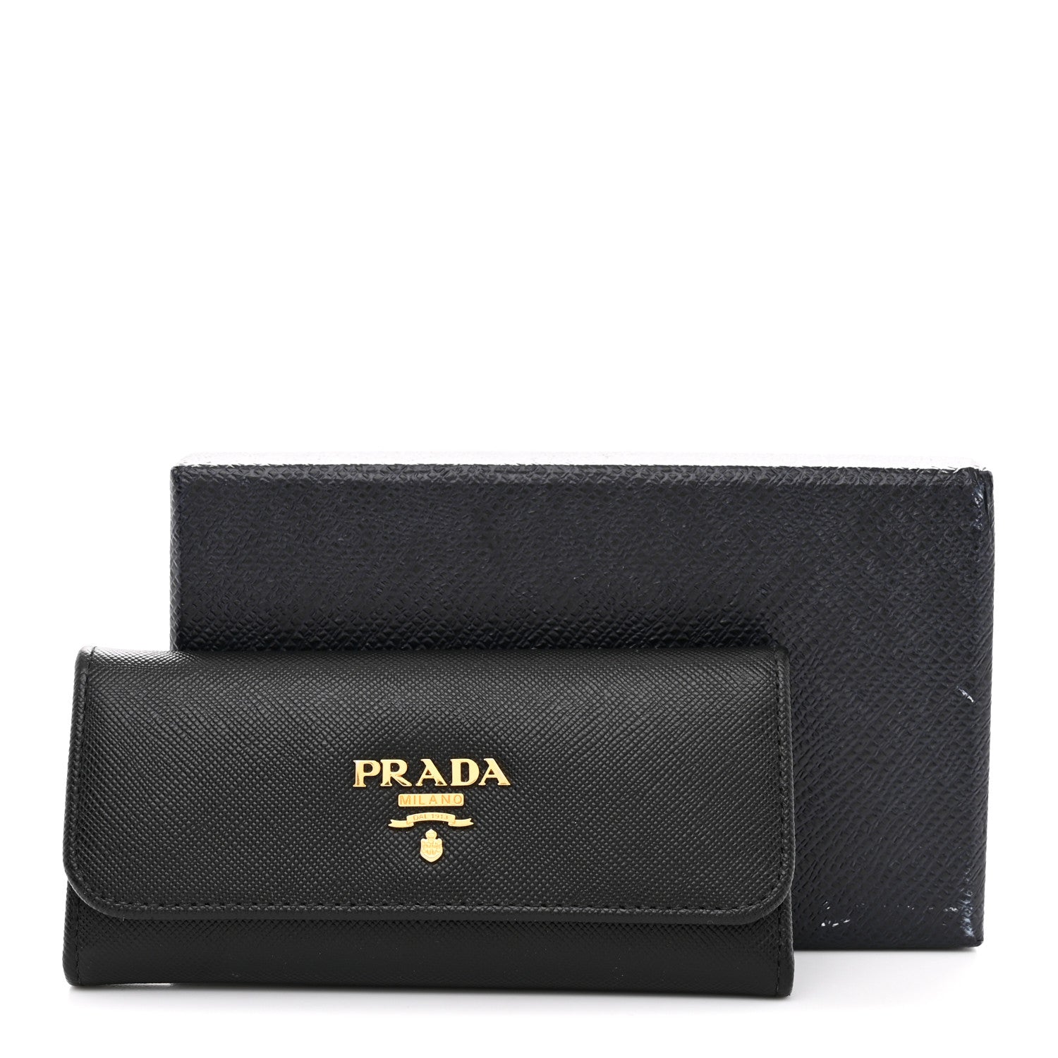 Prada Saffiano Metal 6 Key Holder Black 8 of 8