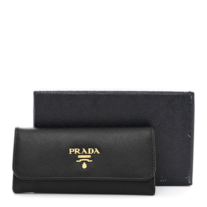 Prada Saffiano Metal 6 Key Holder Black 8 of 8